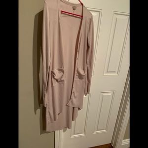 Cream hi low cardigan